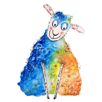 Muursticker Hagenmeyer – Happy Sheep 