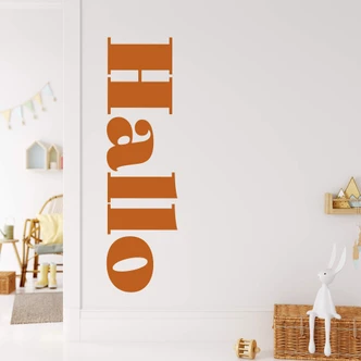 Wandtattoo Schriftzug Hallo 