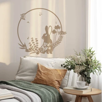 Muursticker Haasje in de Weide 