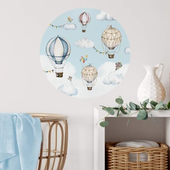 Wandtattoo Oliver Robins - Ballon Bonanza - Rund 