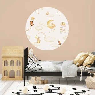 Wandtattoo Oliver Robins - Süße Träume - weiß - rund 