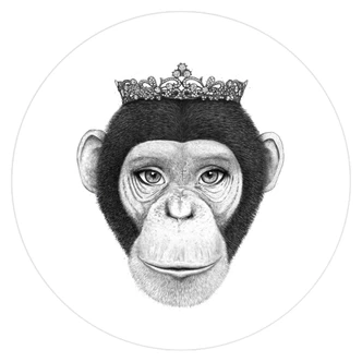 Zelfklevende Wandcirkel Korenkova - Queen Monkey Zelfklevende Wandcirkel Korenkova - Queen Monkey