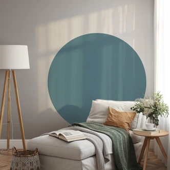 Zelfklevende Wandcirkel Petrol - Petrolblauwe Cirkel Muursticker 