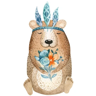 Muursticker Berenmeisje 