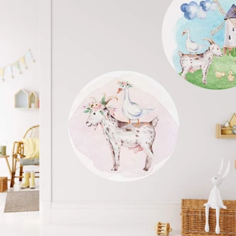 Zelfklevende Wandcirkel Kvilis - Samen op Stap Zelfklevende Wandcirkel Kvilis - Samen op Stap