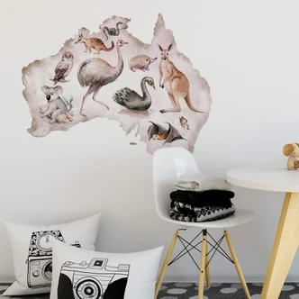 Muursticker Kvilis - Australia and its Animals 