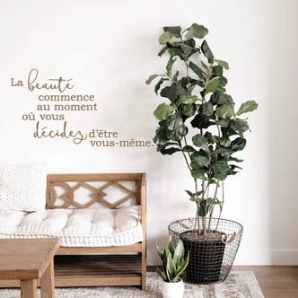 Wandtattoo La beauté commence 