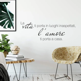 Muursticker La vita ti porta 