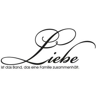 Wandtattoo Liebe ist das Band... 2-farbig 
