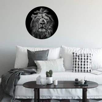 Muursticker rond Leeuw 
