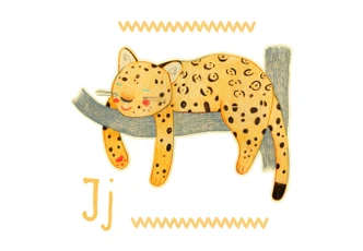 Muursticker Loske J is van Jaguar 