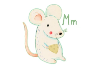 Muursticker Loske M is van Muis 