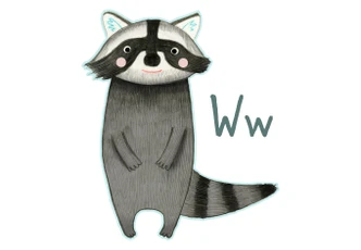 Muursticker Loske W is van Wasbeer 