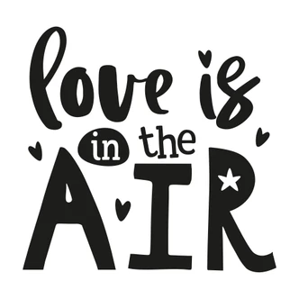 Wandtattoo Love is in the air Schriftzug 