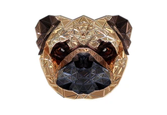 Wall sticker Metallic Pug Wall sticker Metallic Pug