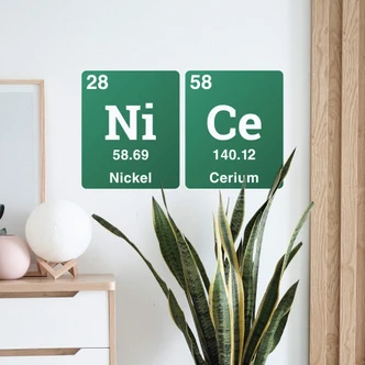 Sticker mural Nice - Mot avec le tableau périodique 