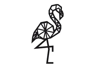 Muursticker Origami Flamingo 