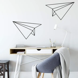 Adesivo murale - Areoplanino in carta 