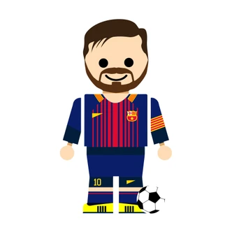 Adesivo murale - Gomes - Messi 