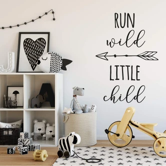 Wallsticker - Run wild little child 