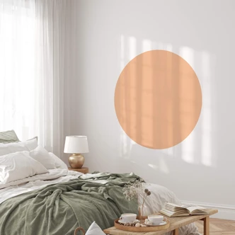 Muursticker Peach-kleurige cirkel 