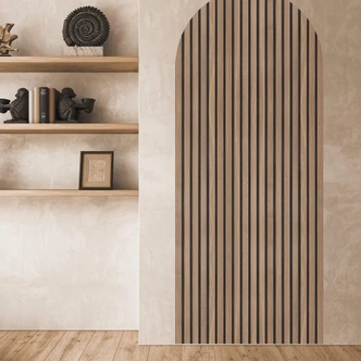 Muursticker  Wandpaneel houtlook smal 