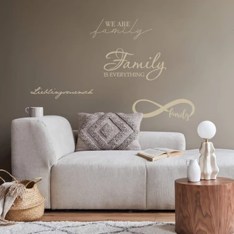 Wandtattoo Spruchbogen Familie 