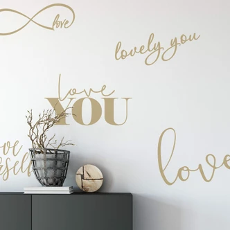 Muursticker Set Teksten Liefde 