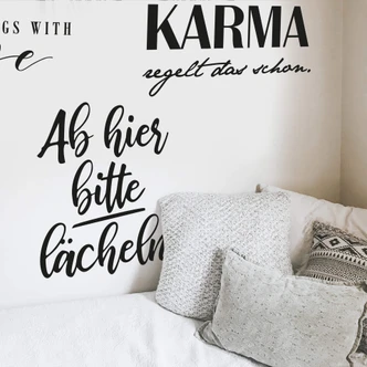 Wandtattoo Spruchbogen diverse Sprüche 