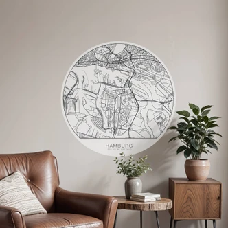 Wall sticker round - Hamburg 