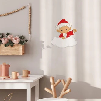 Kinderzimmer Wandtattoo Unser Sandmännchen - Sandmann auf Wolke 