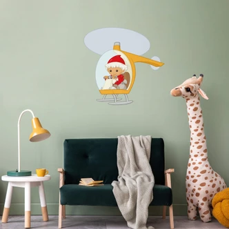 Adesivo murale Sandman in elicottero 