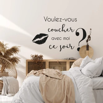 Muursticker Voulez-vous coucher avec moi? 