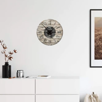 Muursticker met Klok - Vintage 