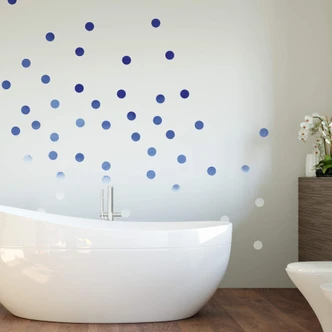 Wall sticker set Dots - Ombre Blue (50 stickers) 
