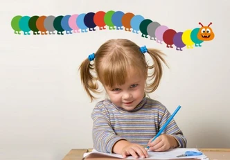 Wandtattoo Bunte Raupe Erweiterung Set 2 