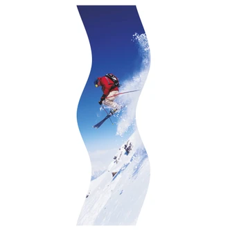 Sticker mural - Poster autocollant - Skieur Bannière 