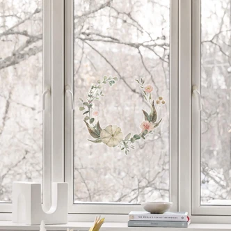 Fensterbild Zarter Blütenkranz Fensterbild Zarter Blütenkranz