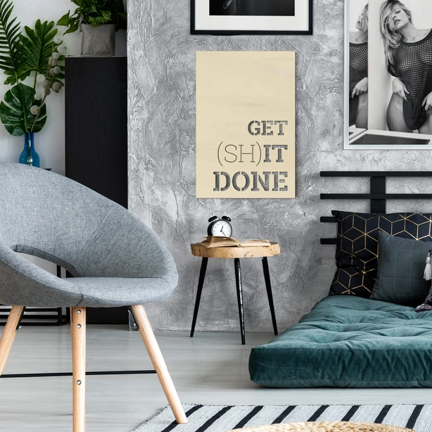 MDF - Holzdeko Get shit done | wall-art.de