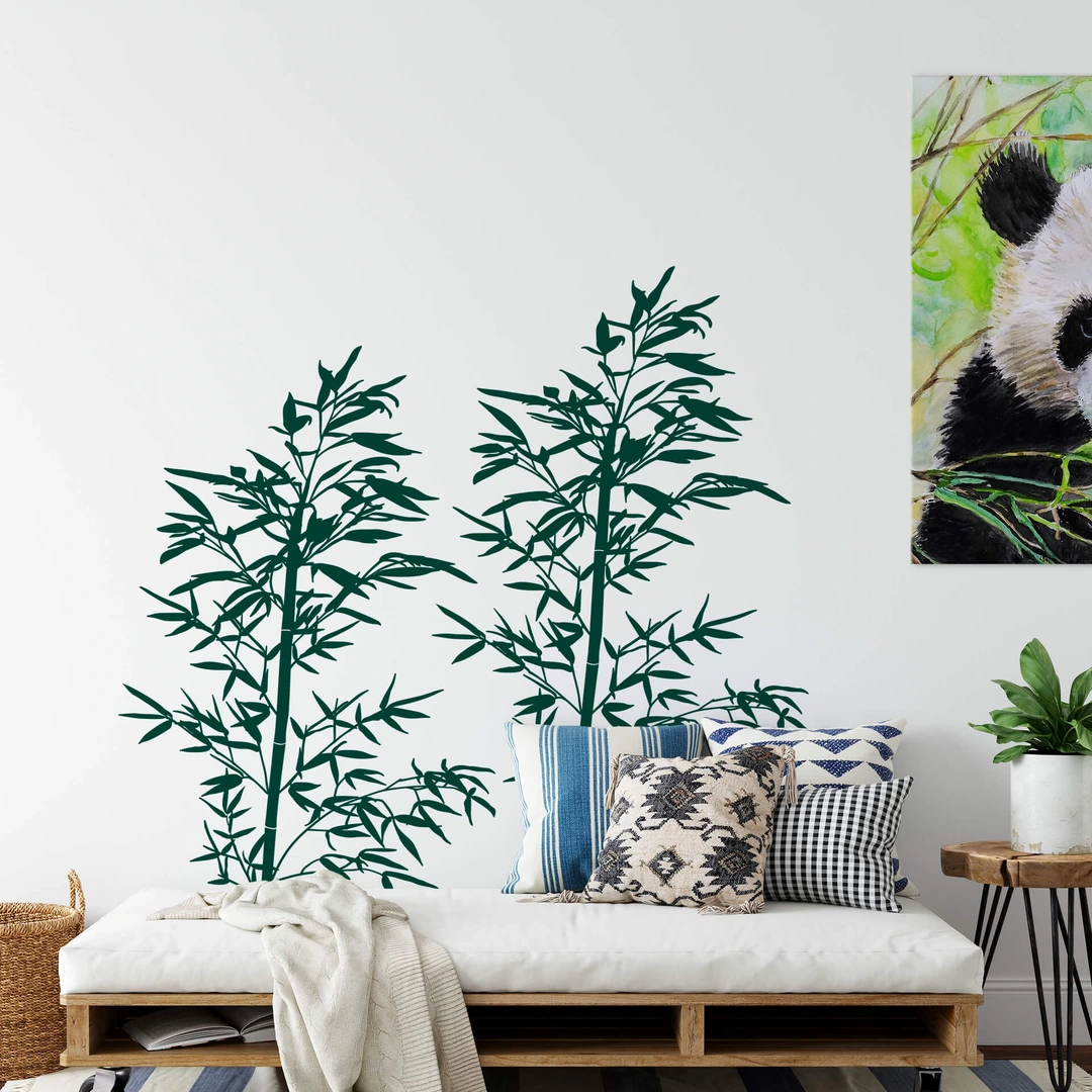 Kiwistar Bamboo Plant – Decorative Wall Sticker available in 6 Sizes – Vinyl Wall Decals Wall Sticker, 80_braun, 120 x 69 cm