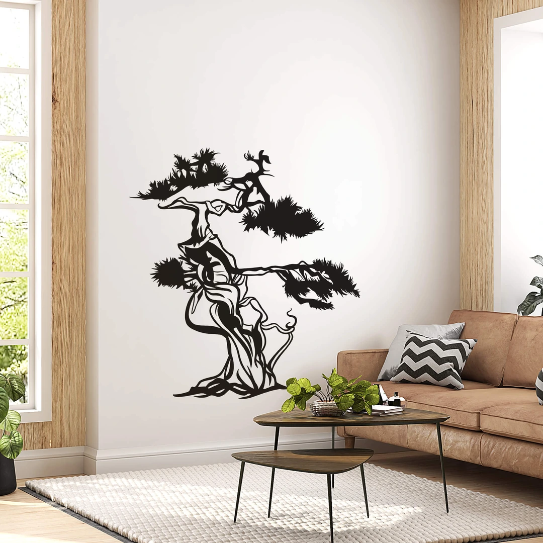 Wandtattoo Asiatischer Baum - ein Bonsai Baum als Wandtattoo | wall-art.de