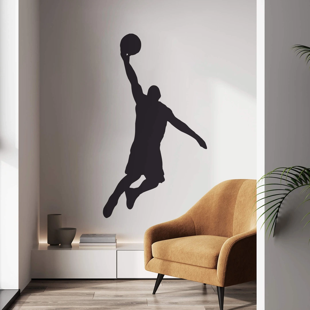 Autocollant Mural Basket 3D Personnalisable - Arène De Basketball - Vinyl Repositionnable - Marque Oracal - Neuf
