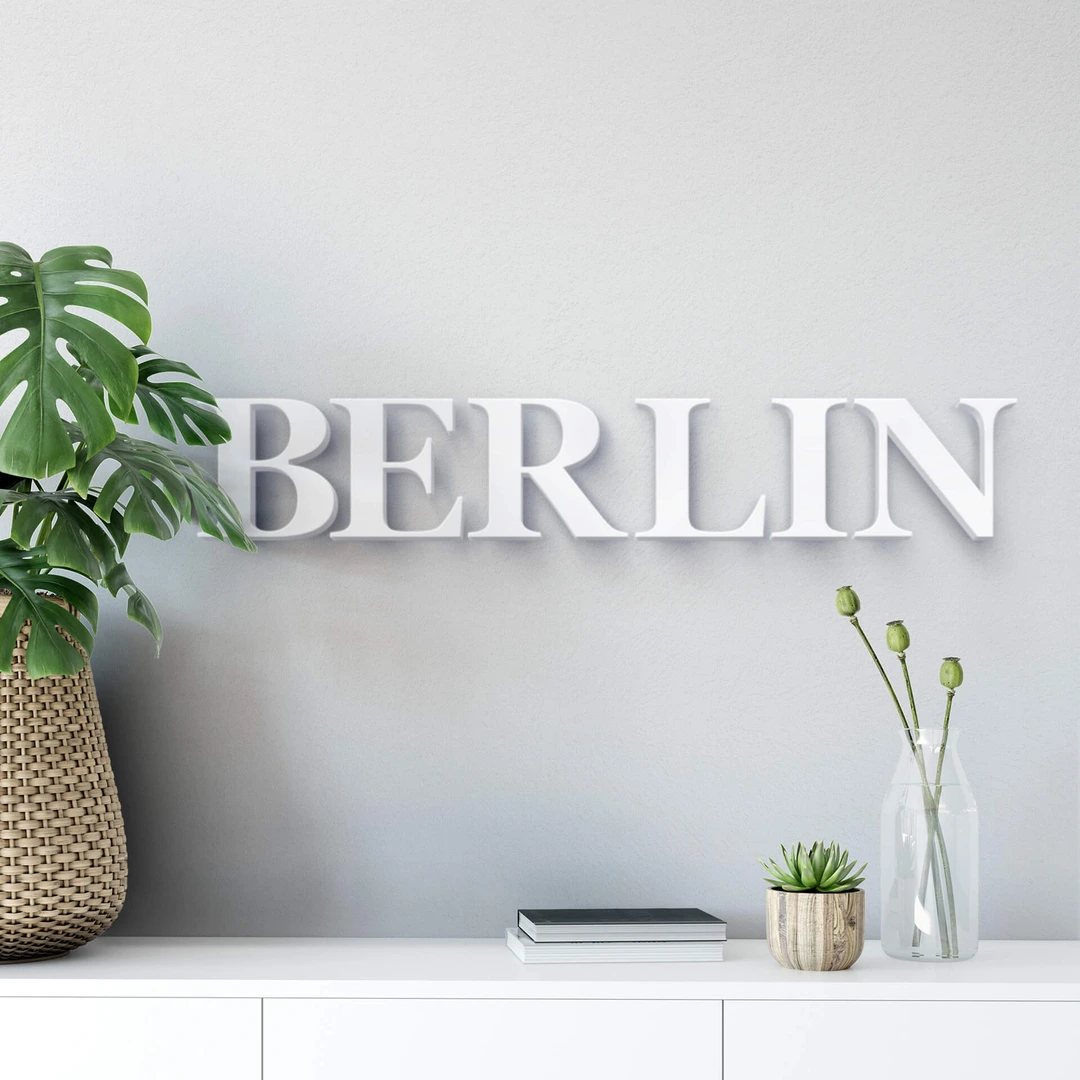 KLEINLAUT 3D-Schriftzug „Lieblingsmensch“ – 15 Cm, Holz, Handlackiert, 32 Farben Zur Wahl