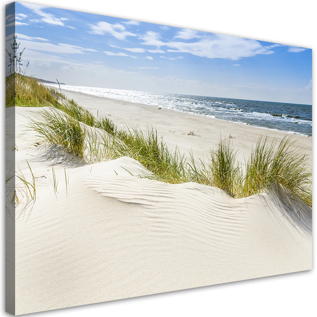 Impression sur toile Fenêtre Vue 3D Plage 50x70 cm 1 pièce
