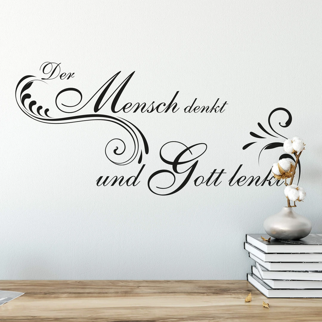 Wandtattoo Der Mensch denkt und Gott lenkt | wall-art.de