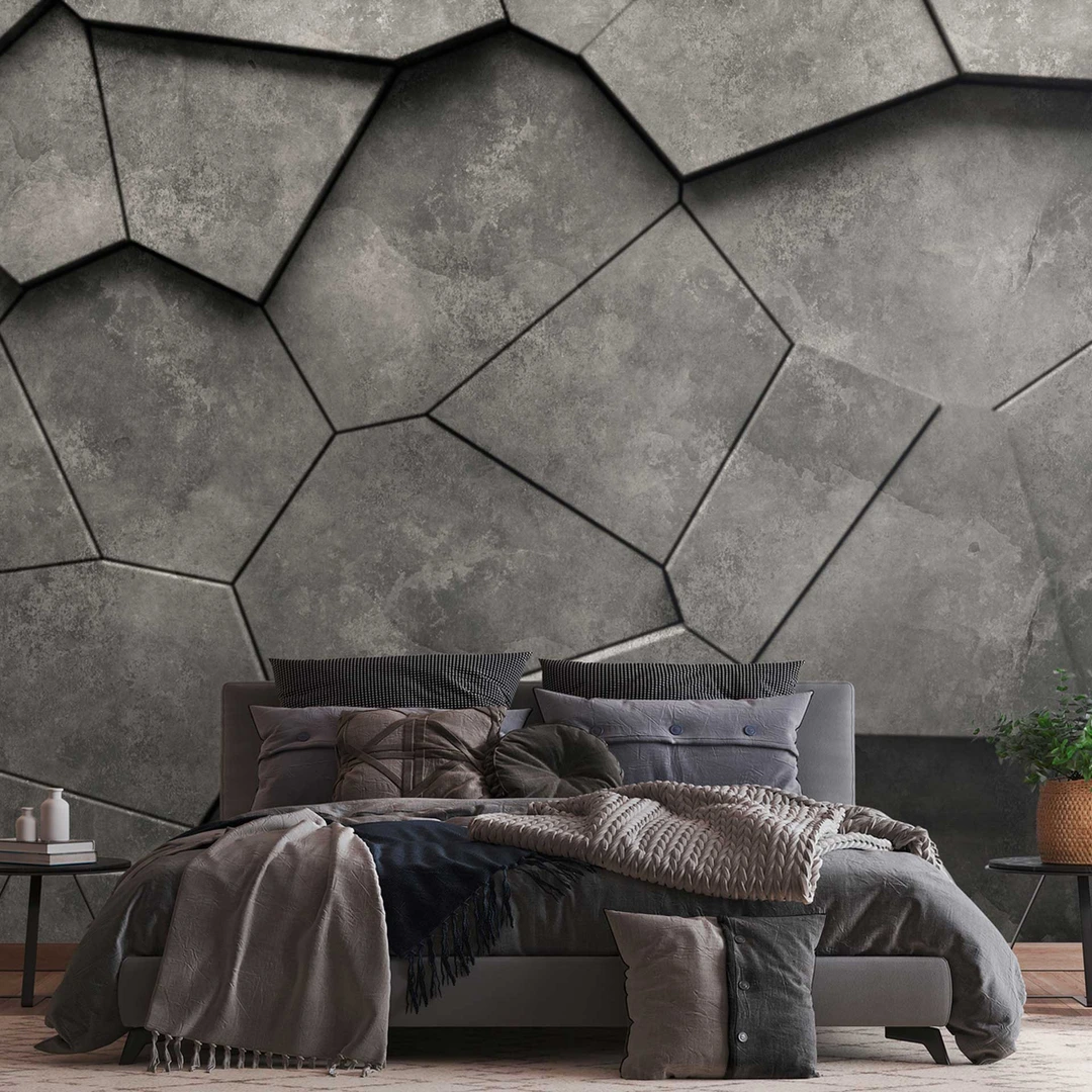 Papier Peint Gris Métallisé Effet Béton Vieilli Grandeco Orion - 53cm X 10.05m (Lavable)