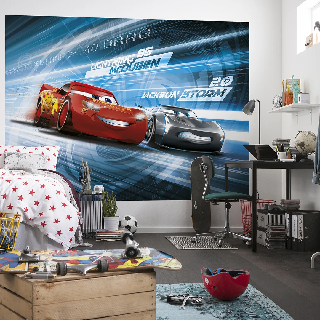 Autocollants Muraux Cars 3 - Déco Chambre Enfant, Faciles à Poser Et Amovibles