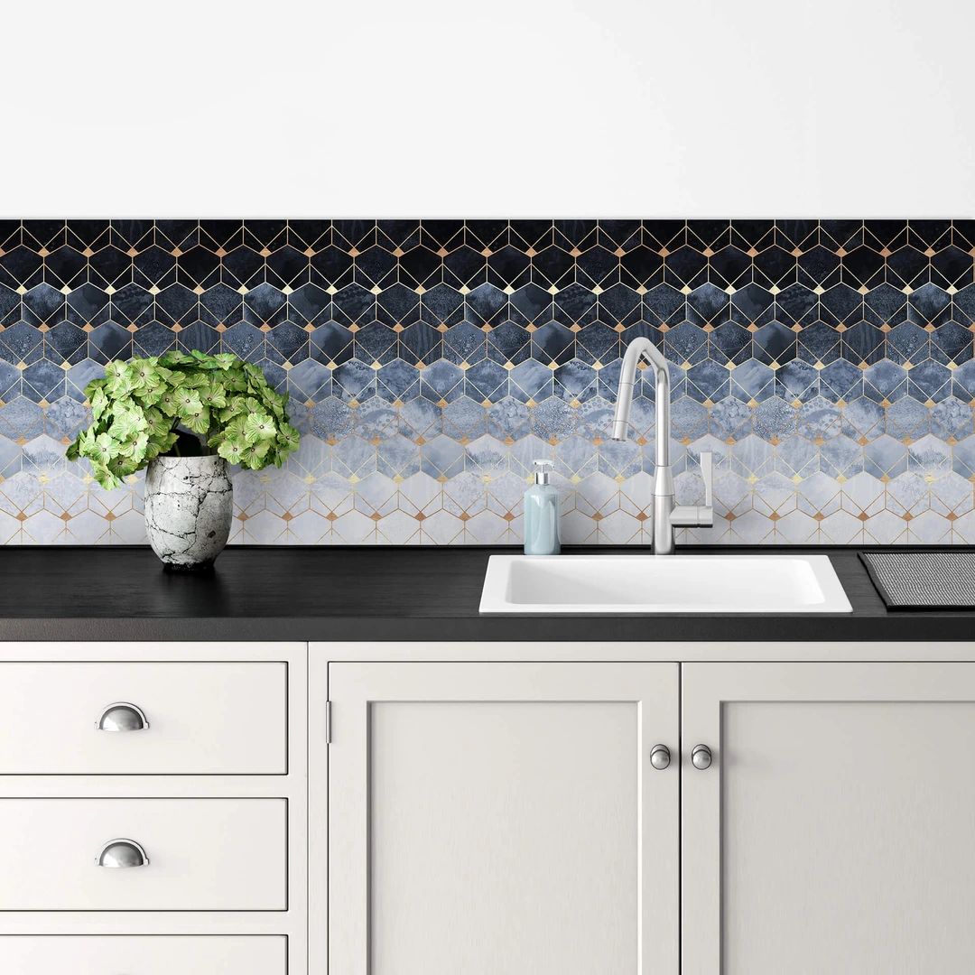 BAKHUK Rivestimento Per Mensole 4 Rotoli 30,5 Cm X 6,5 M - Tappetino Antiscivolo Trasparente A Coste Per Cucina E Cassetti - 2