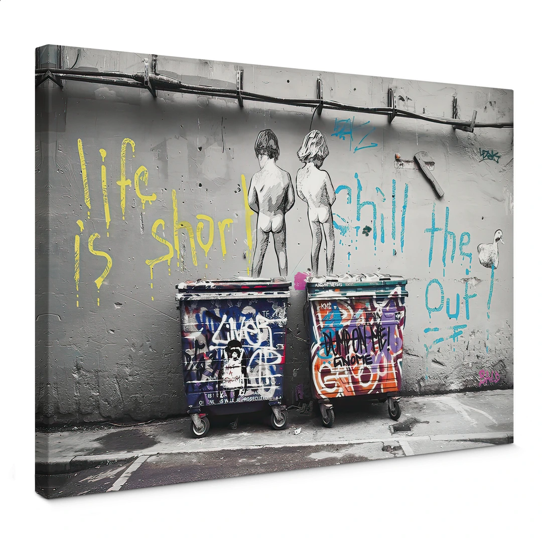 Banksy What We Do In Life Echoes In Eternity Painting By Ian Zoe - Fine - Foto 2