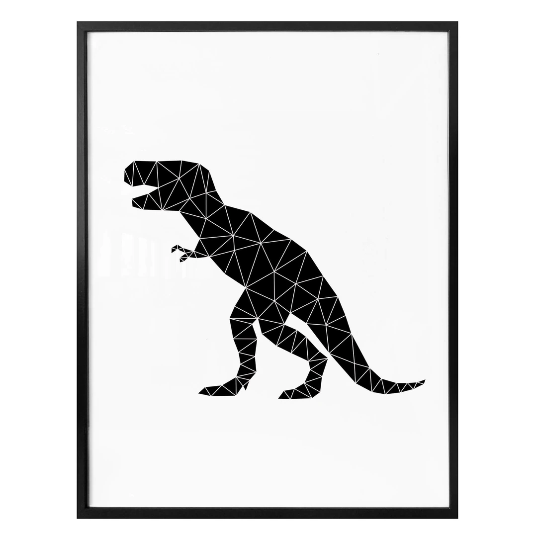 Póster Nouveauprints Dinosaurio geométrico T-Rex
